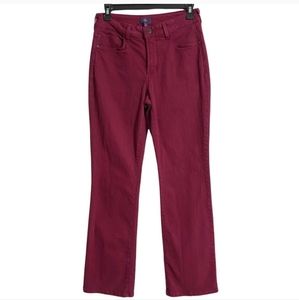 NYDJ Merlot 5 Pocket Boot Cut Jeans Size 6P